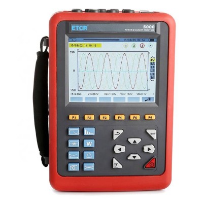 Etcr5000 Advanced Electrical Power Quality Measurement And Analysis Instrument With 10ma